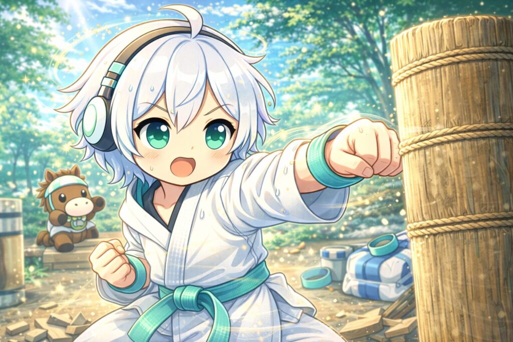 修行に打ち込む様子