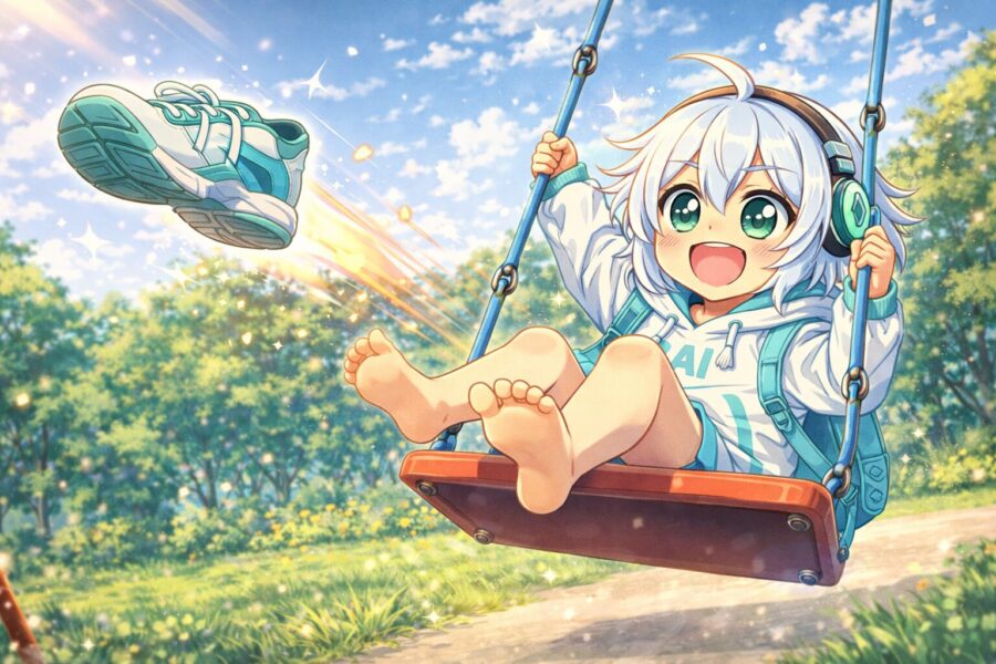 靴飛ばしをする様子