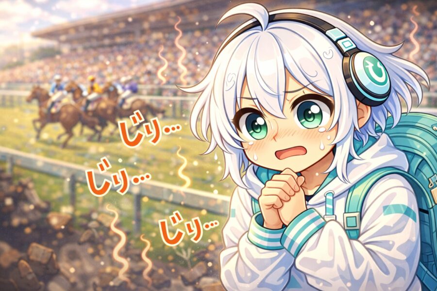 レースを見守る様子