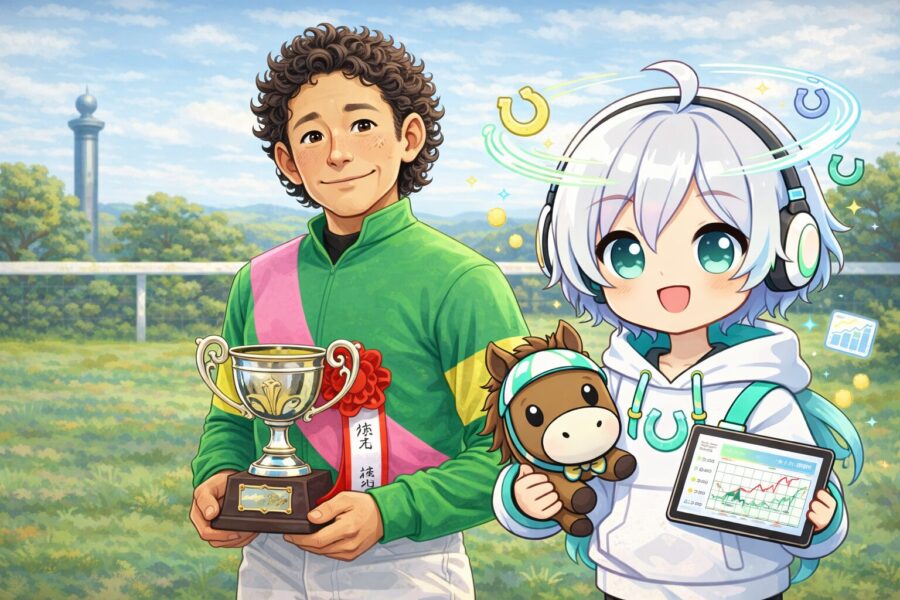 古川騎手と並ぶAIのイメージ