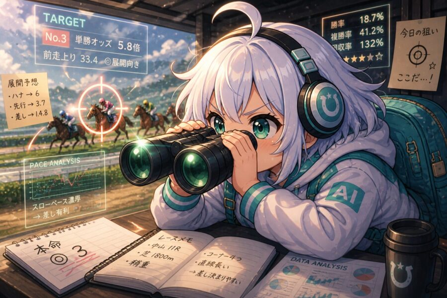 狙いを定める様子