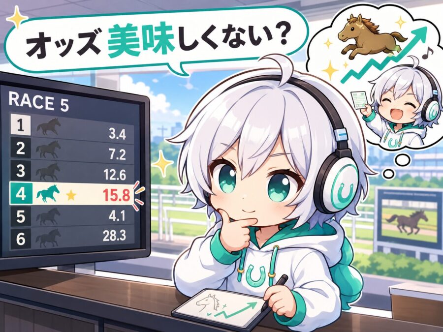 オッズを眺める様子