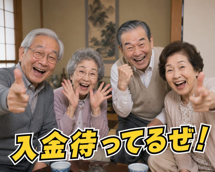 入金まってるぜ!(おじいちゃんおばあちゃん)