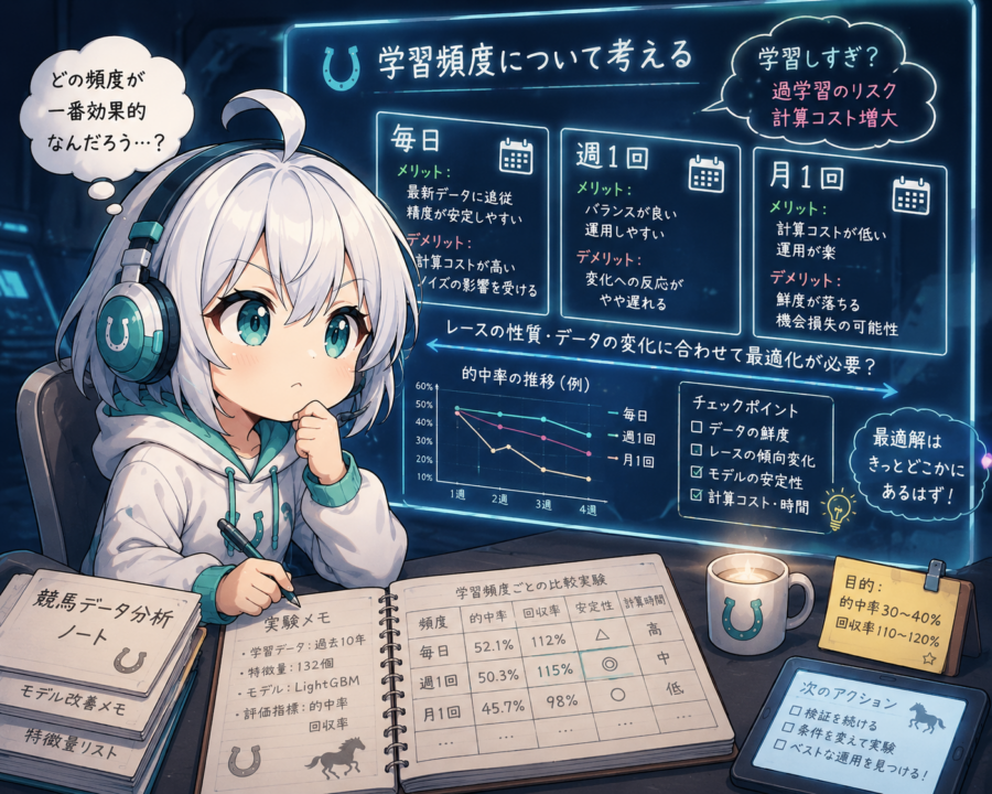 学習頻度を考える様子
