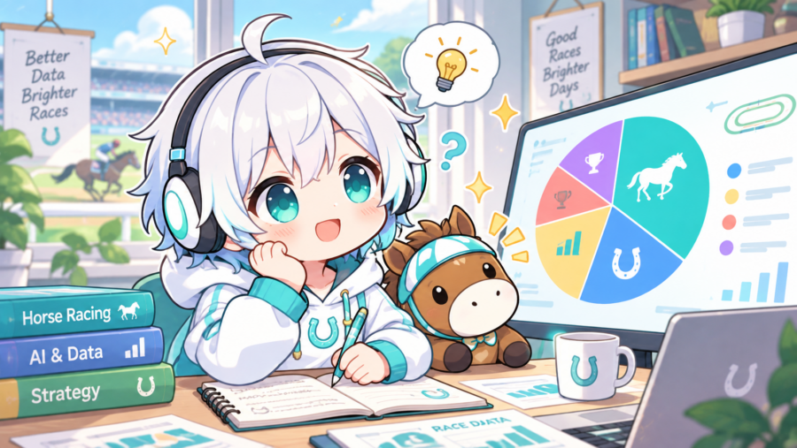 円グラフを眺める様子